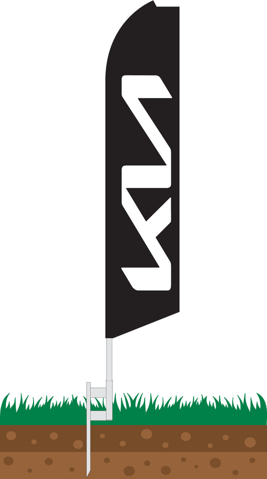 Half Sleeve Swooper Feather Flag - Kia
