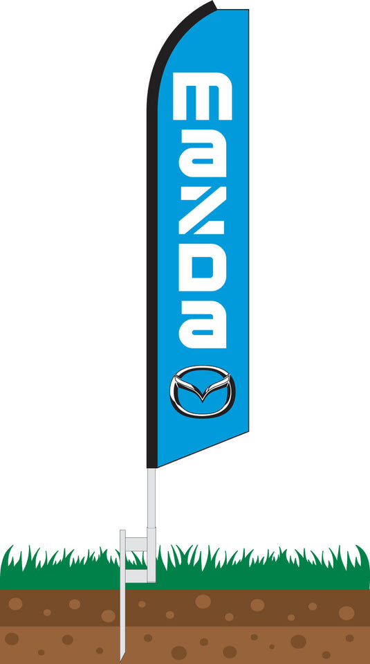 Half Sleeve Swooper Feather Flag - Mazda