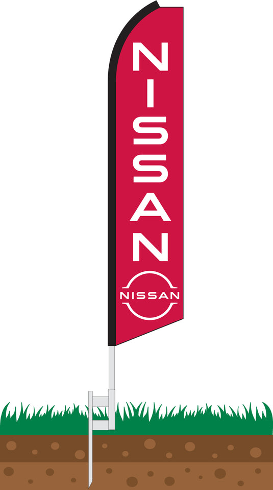Half Sleeve Swooper Feather Flag - Nissan