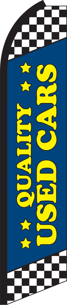 Load image into Gallery viewer, Half Sleeve Swooper Feather Flag - Quality Used Cars Blue
