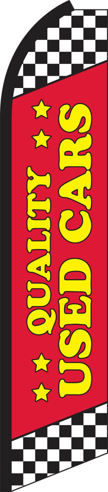 Half Sleeve Swooper Feather Flag - Quality Used Car Red