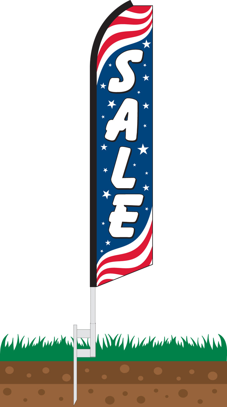 Load image into Gallery viewer, Half Sleeve Swooper Feather Flag - SALE Patriotic
