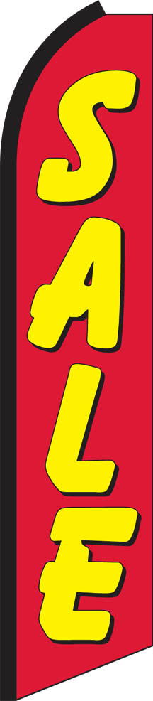 Load image into Gallery viewer, Half Sleeve Swooper Feather Flag - SALE Red/Yellow
