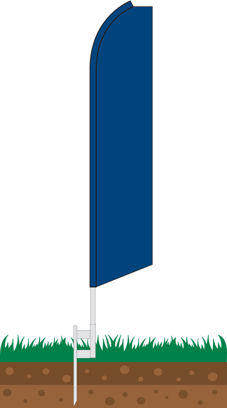 Load image into Gallery viewer, Half Sleeve Swooper Feather Flag - Solid Blue
