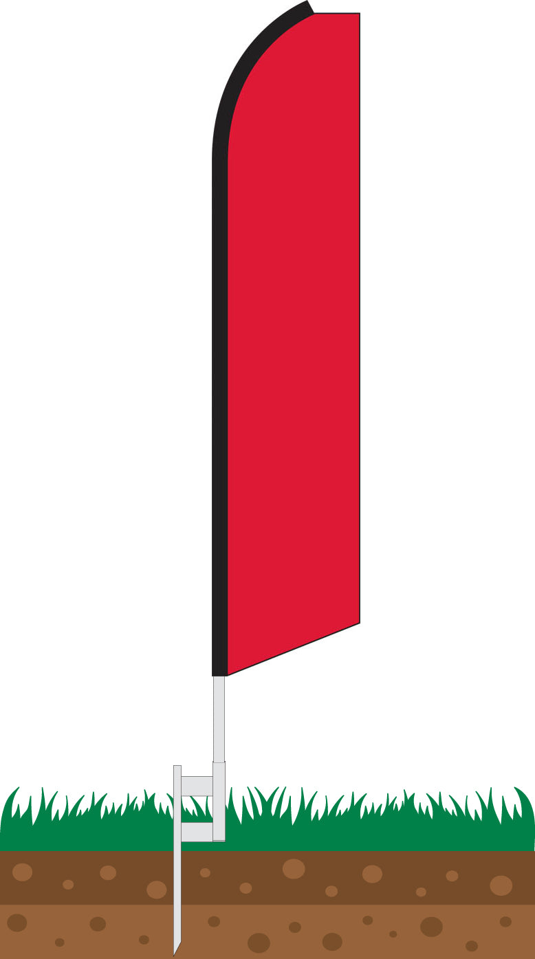 Load image into Gallery viewer, Half Sleeve Swooper Feather Flag - Solid Red
