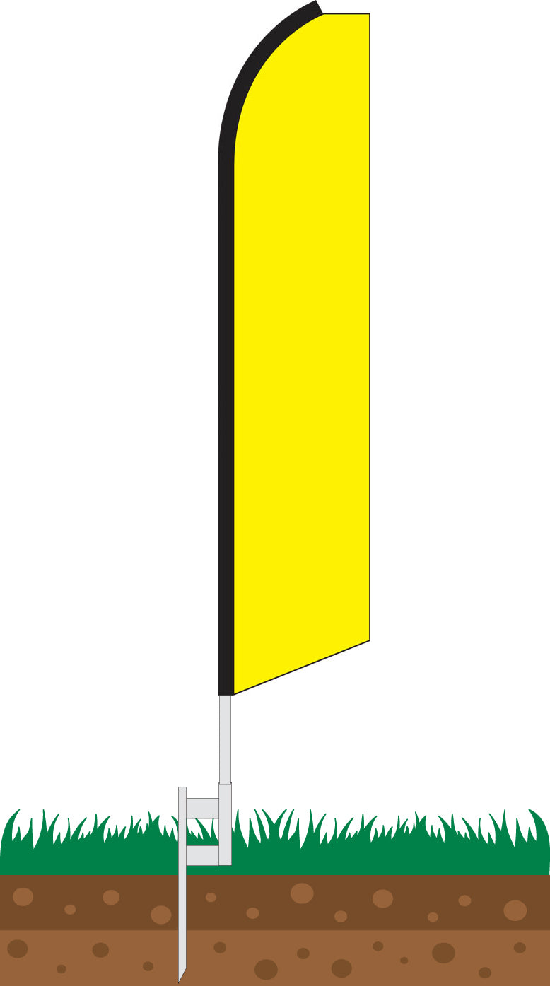 Load image into Gallery viewer, Half Sleeve Swooper Feather Flag - Solid Yellow
