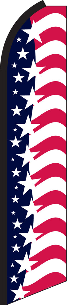 Load image into Gallery viewer, Half Sleeve Swooper Feather Flag - Star Spangled

