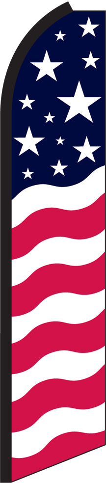 Half Sleeve Swooper Feather Flag - Stars & Bars