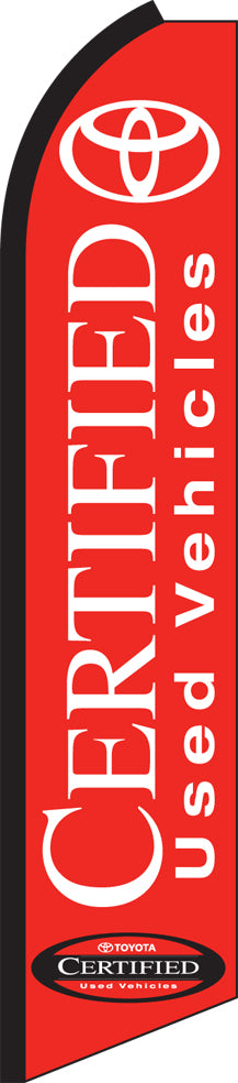 Load image into Gallery viewer, Half Sleeve Swooper Feather Flag - Toyota Certified Used Vehicle Red
