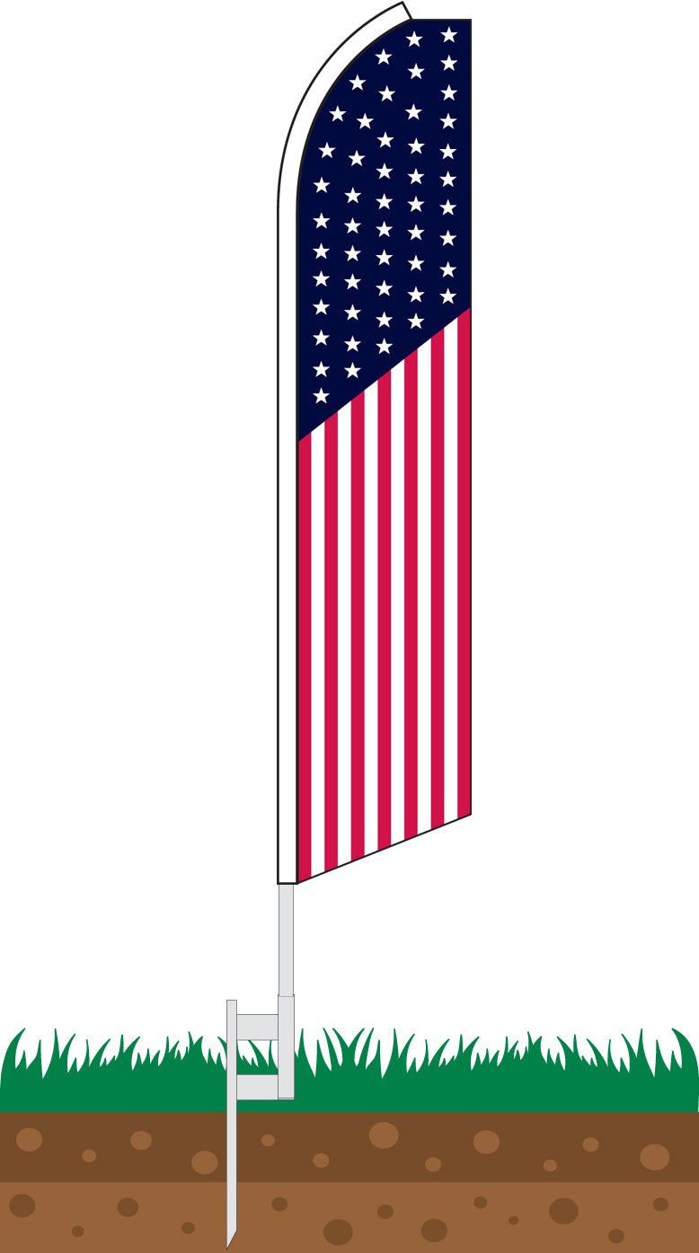 Load image into Gallery viewer, Half Sleeve Swooper Feather Flag - USA
