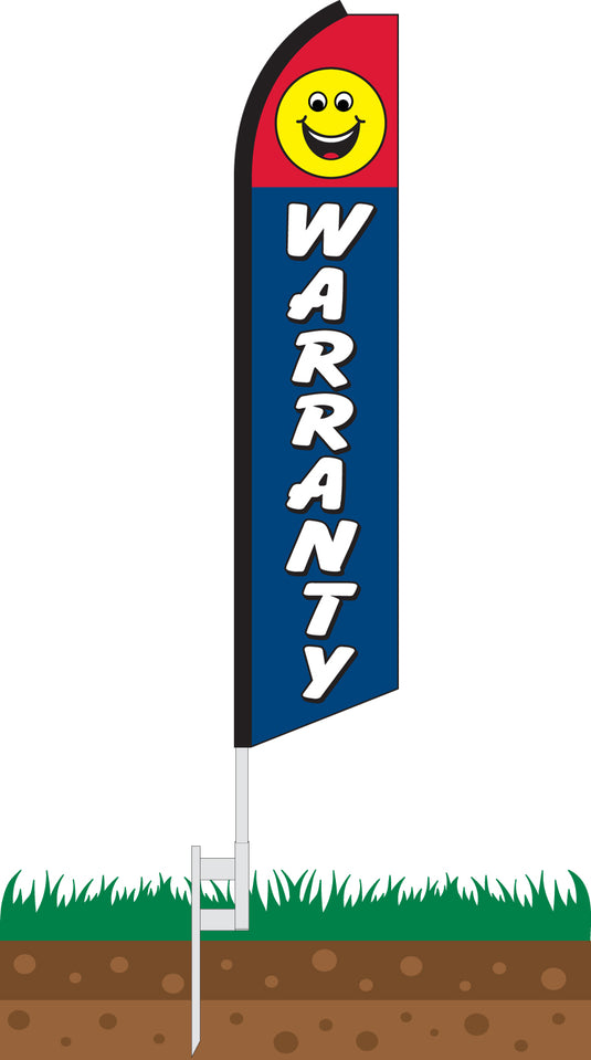 Half Sleeve Swooper Feather Flag - Warranty