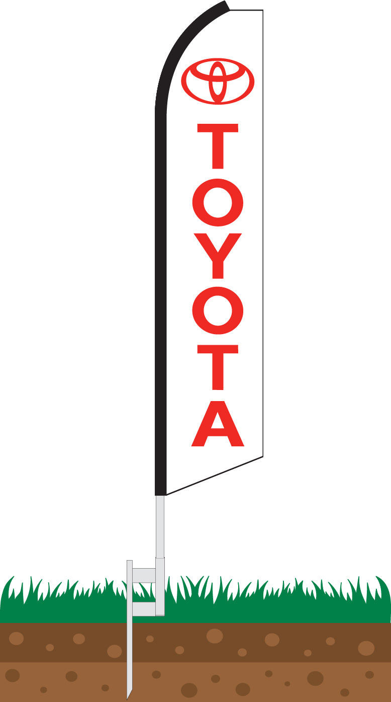 Load image into Gallery viewer, Half Sleeve Swooper Feather Flag -Toyota White
