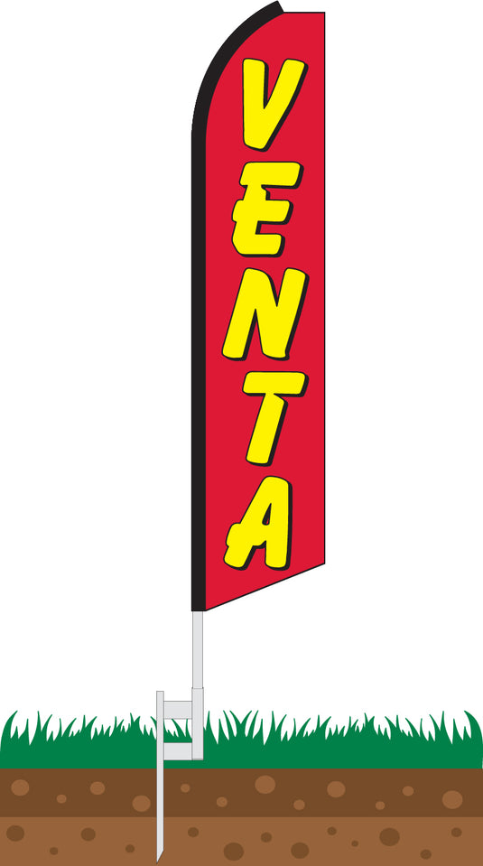 Half Sleeve Swooper Feather Flag - VENTA
