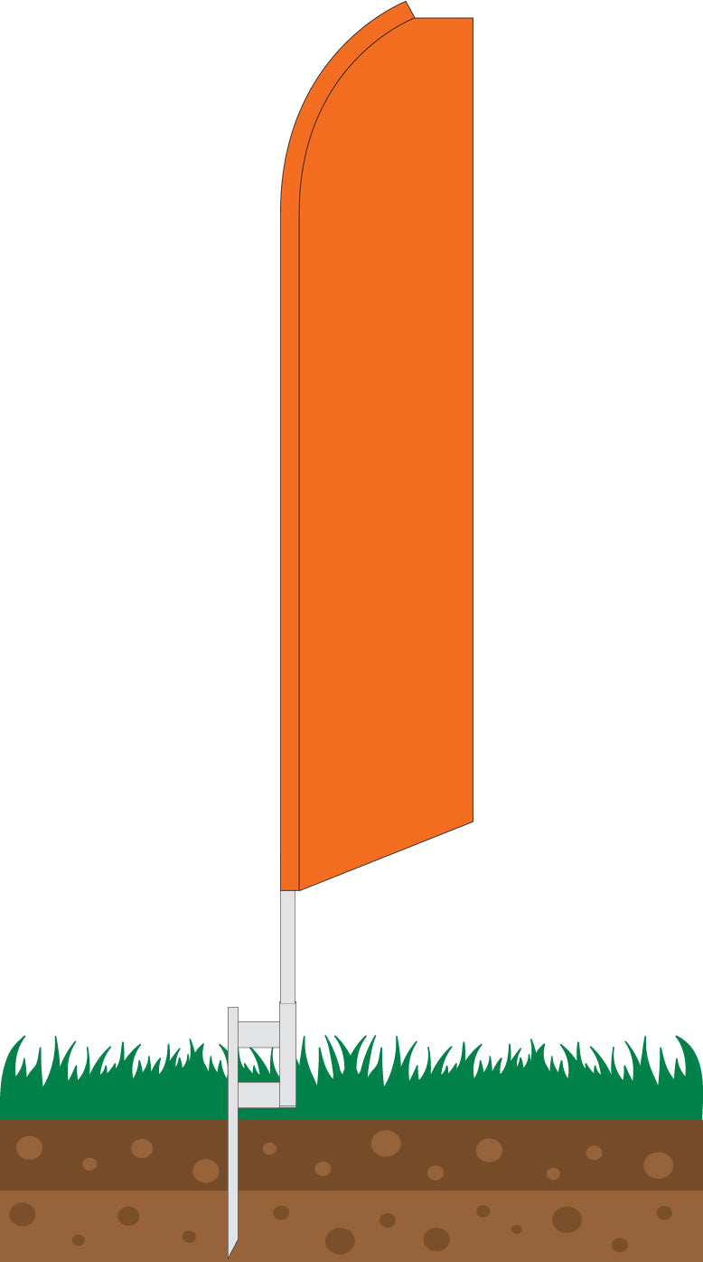 Load image into Gallery viewer, Half Sleeve Swooper Feather Flag - Solid Orange
