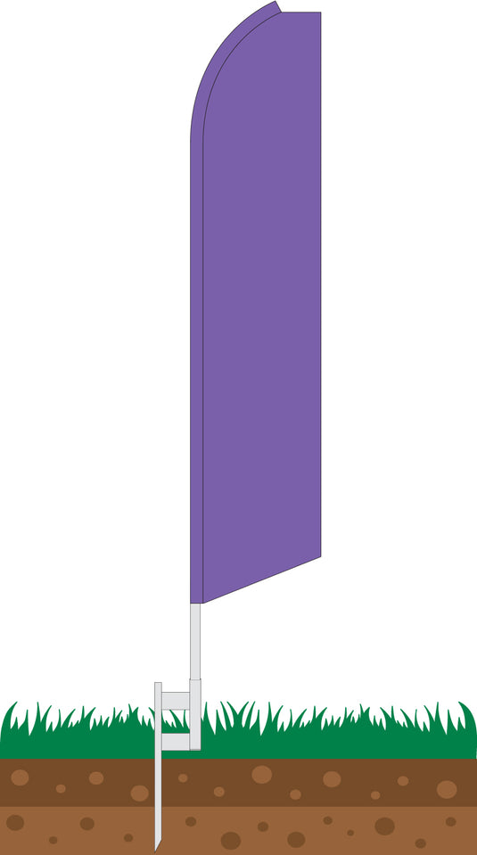 Half Sleeve Swooper Feather Flag - Solid Purple