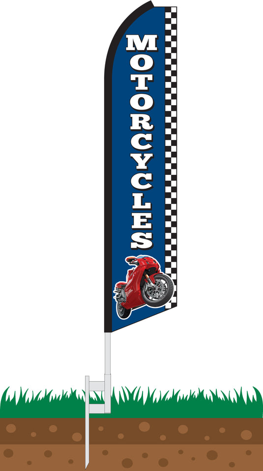 Half Sleeve Swooper Feather Flag - Motorcycles