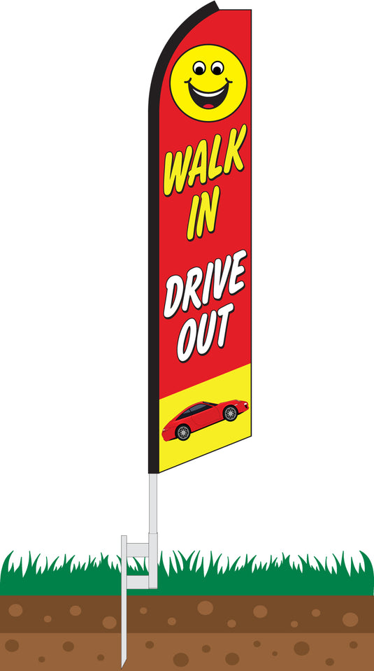 Half Sleeve Swooper Feather Flag - Walk In Drive Out