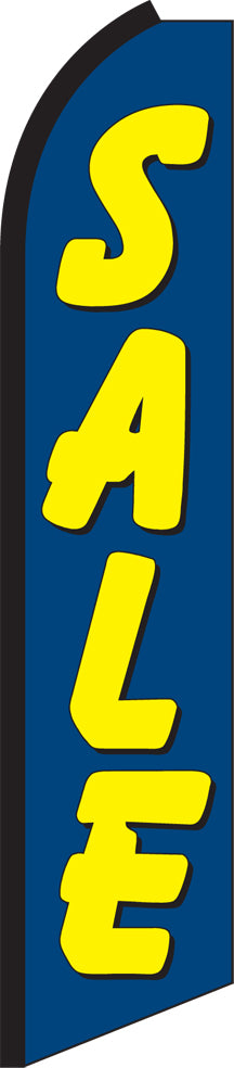 Load image into Gallery viewer, Half Sleeve Swooper Feather Flag - SALE Blue/Yellow
