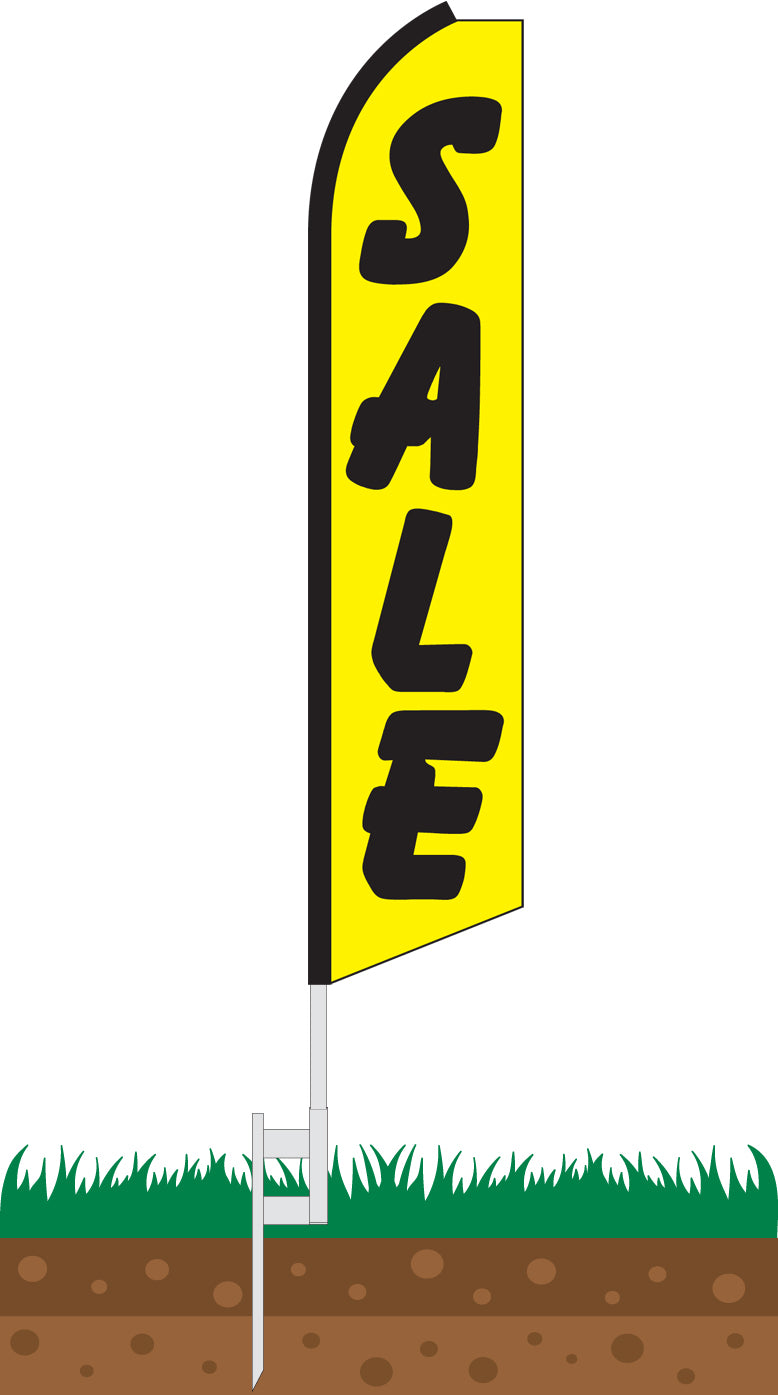Load image into Gallery viewer, Half Sleeve Swooper Feather Flag - SALE Yellow/Black
