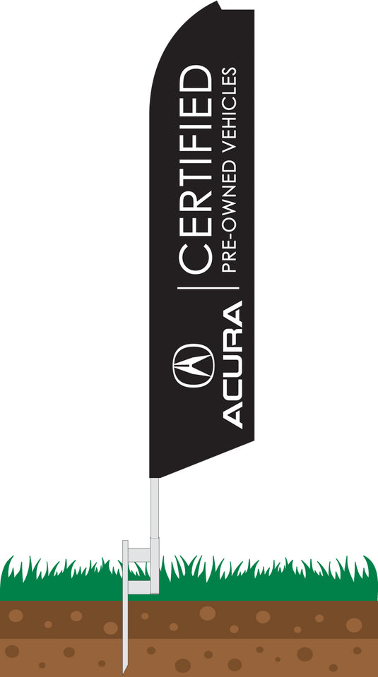 Half Sleeve Swooper Feather Flag - Acura Certified