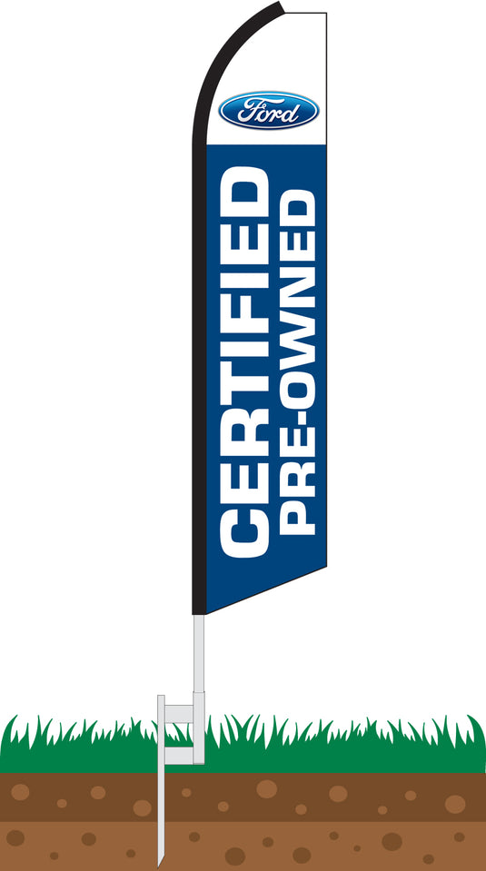 Half Sleeve Swooper Feather Flag - Ford Certified