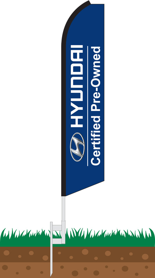 Half Sleeve Swooper Feather Flag - Hyundai Certified