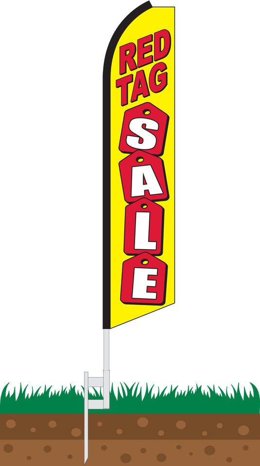Half Sleeve Swooper Feather Flag - Red Tag Sale