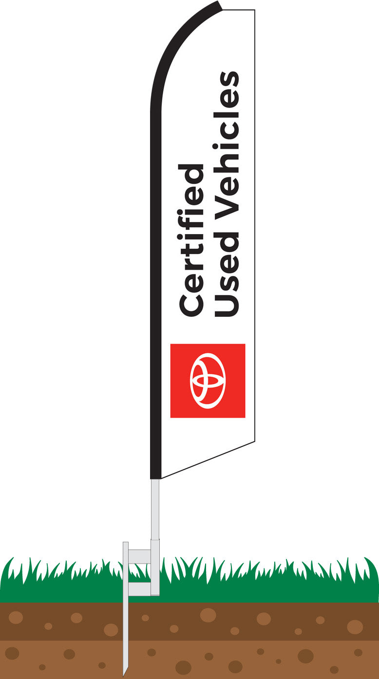 Load image into Gallery viewer, Half Sleeve Swooper Feather Flag - Toyota Certified Used Vehicle
