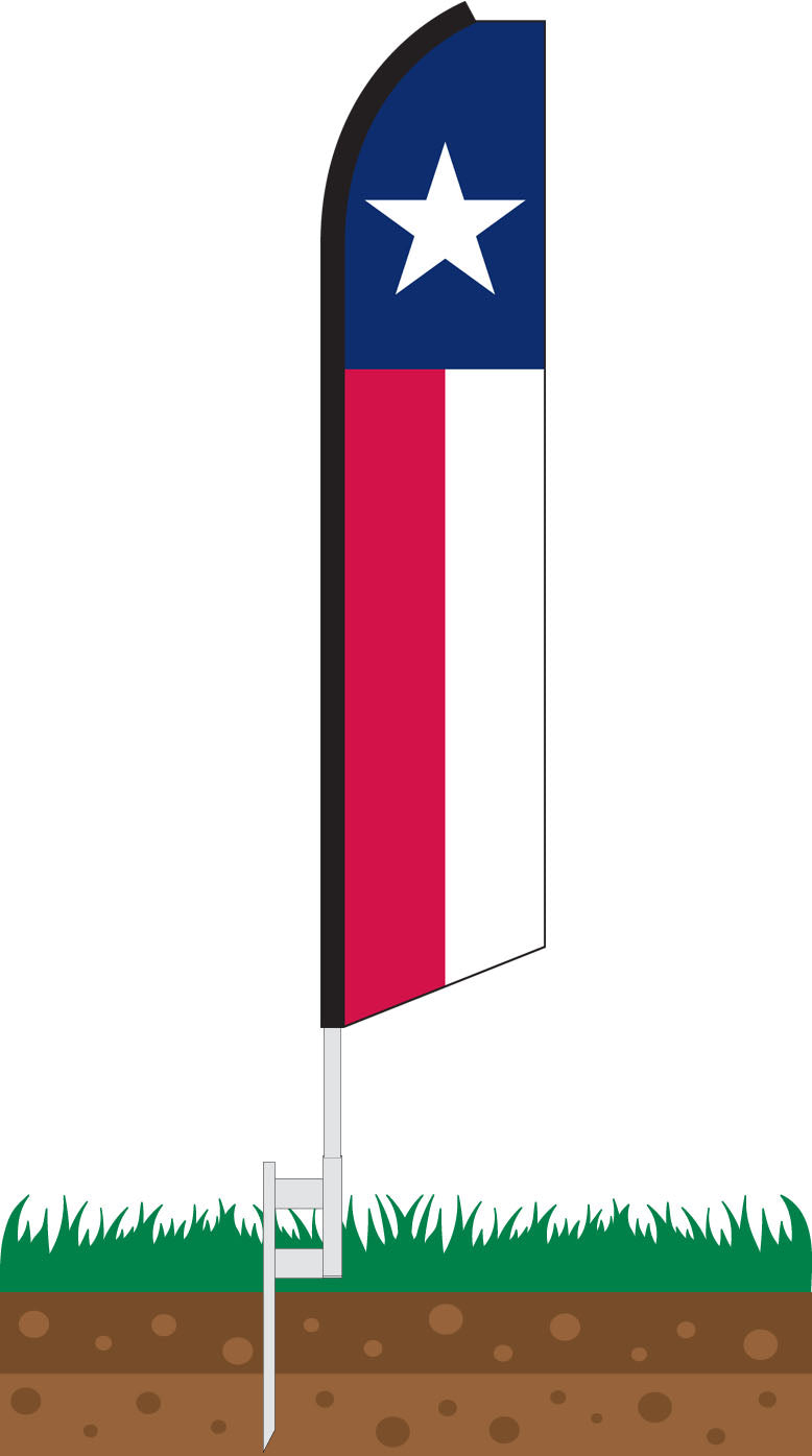 Load image into Gallery viewer, Half Sleeve Swooper Feather Flag - Texas State
