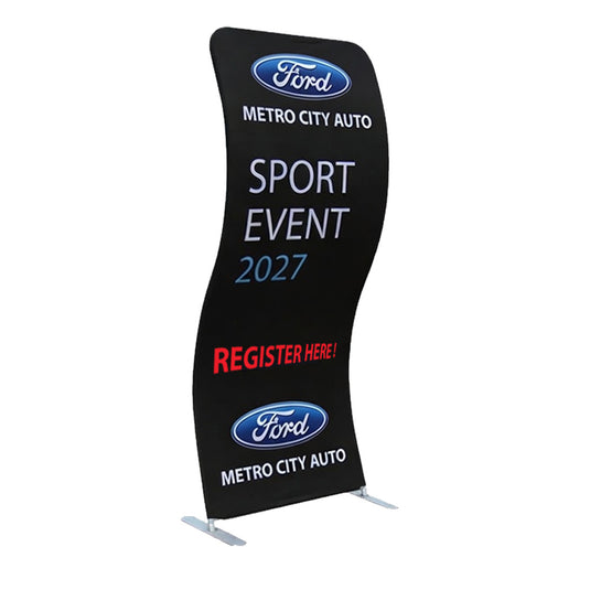 S Shaped Fabric Banner Stand