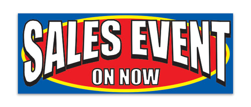 Outdoor Banner - 12' x 4.5' Sales Event on Now