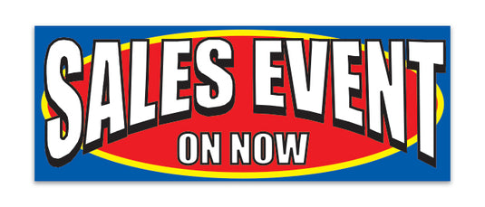 Outdoor Banner - 12' x 4.5' Sales Event on Now