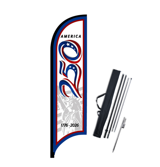 12' America 250 Feather Flag Kit