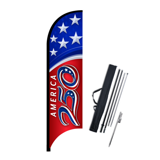 12' America 250 Feather Flag Kit