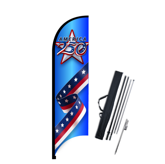12' America 250 Feather Flag Kit