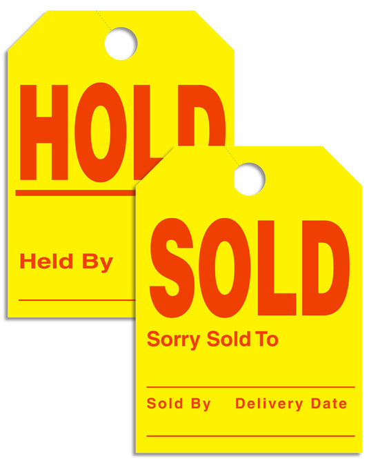 Sold/Hold Mirror Hang Tags