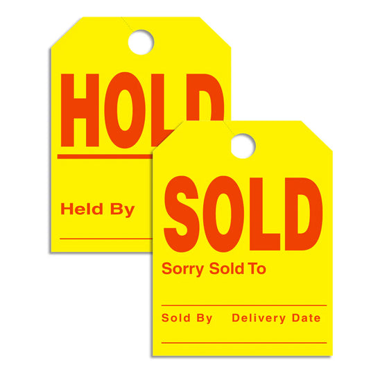 Sold/Hold Mirror Hang Tags