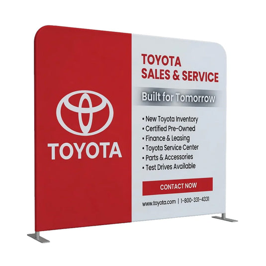 Straight Tension Fabric Display (Round Corners) Double Sided Print