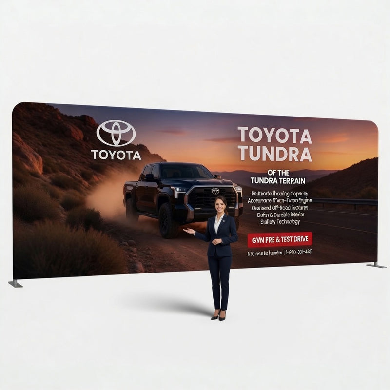 Load image into Gallery viewer, Straight Tension Fabric Display (Round Corners) Double Sided Print
