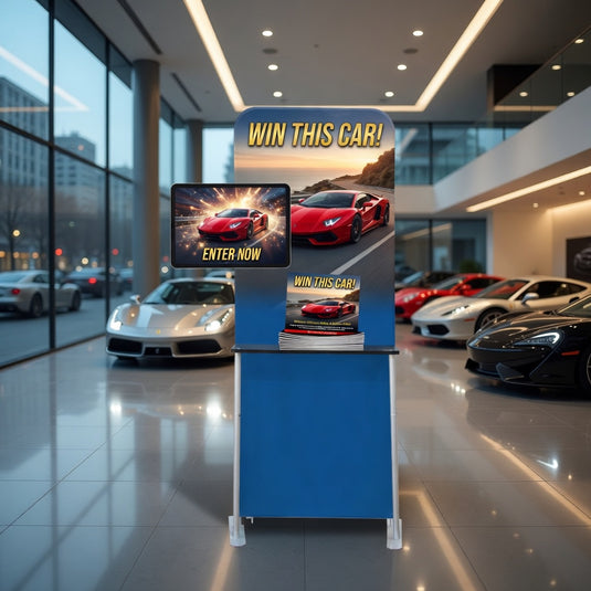 Tension Fabric Stand With LCD Board