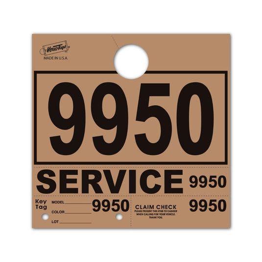 V-T Service Department Hang Tags PLUS