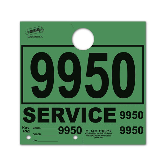 V-T Service Department Hang Tags PLUS