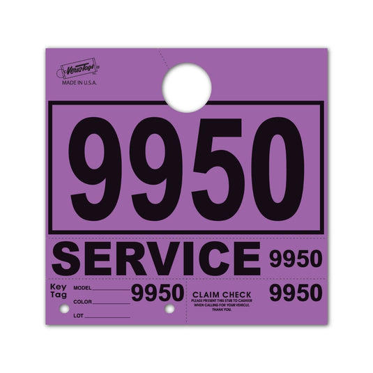 V-T Service Department Hang Tags PLUS