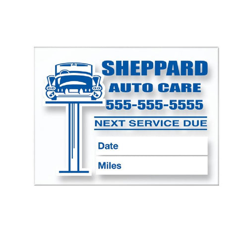 Service Reminder  Custom Printed Stickers (2
