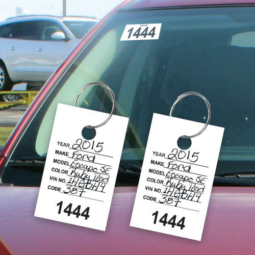 Vehicle Stock Number Tags