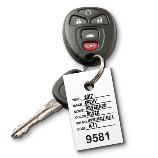 Vehicle Stock Number Tags