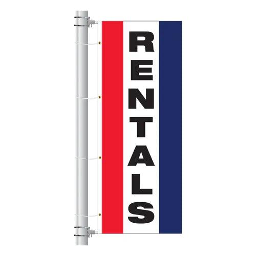 3ft x 8ft  Drape Flag with sleeves- Vertical Slogan