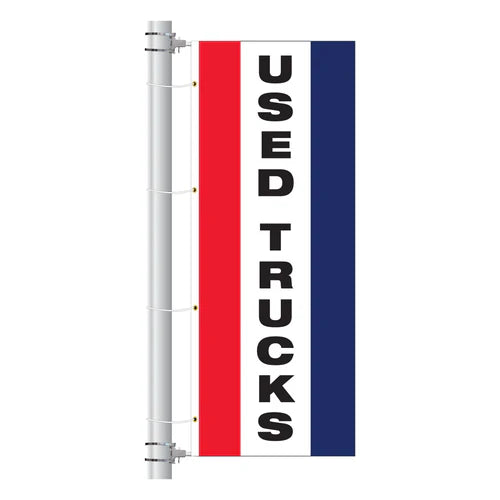 Load image into Gallery viewer, 3ft x 8ft  Drape Flag with sleeves- Vertical Slogan
