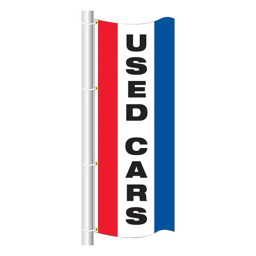 3ft x 8ft  Drape Flag Free Flying- Vertical Slogan