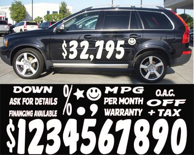 16 White Impact Numbers & Signs